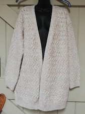 BEAUTIFUL FAT FACE IVORY CHUNKY KNIT LONG CARDIGAN...SIZE 12...NEXT DAY POSTAGE
