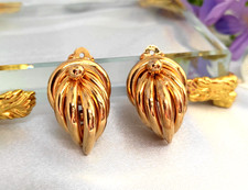 Clip On Earrings Vintage Gold Tone Costume Jewellery