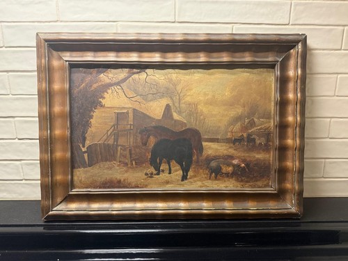 Antique 19thc oil painting - antique,
