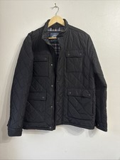 Cambridge Quilted Jacket Size M Black Zip Up