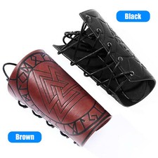 Punk leather gauntlet - leather,