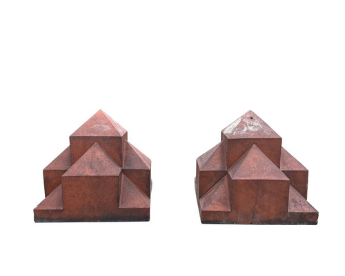 Pair victorian terracotta - of,