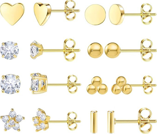 8pair caflon plain birthstone - 8pair,