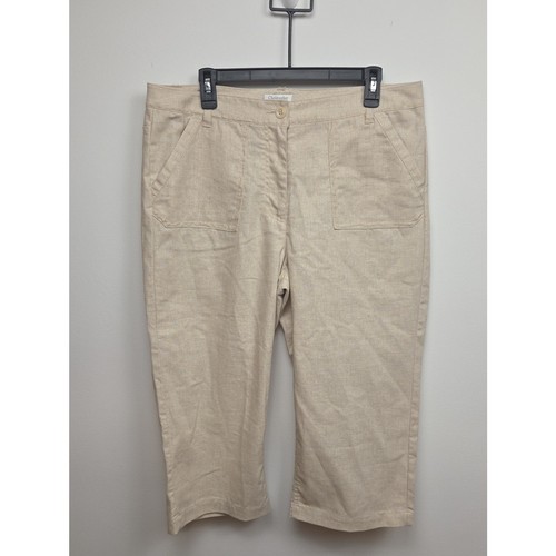 Women beige linen blend - linen,