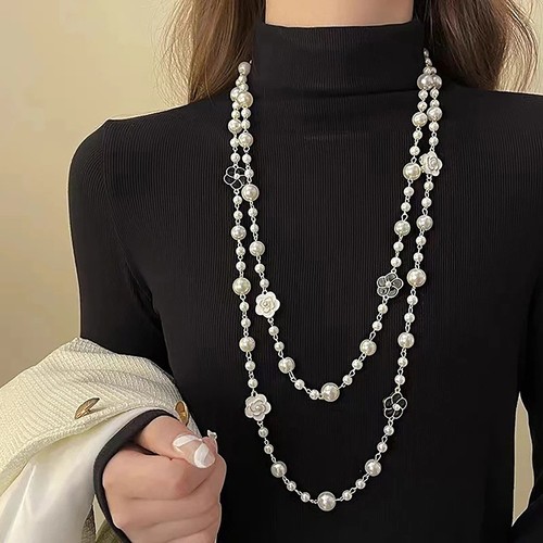 Classic pearl long sweater - long,