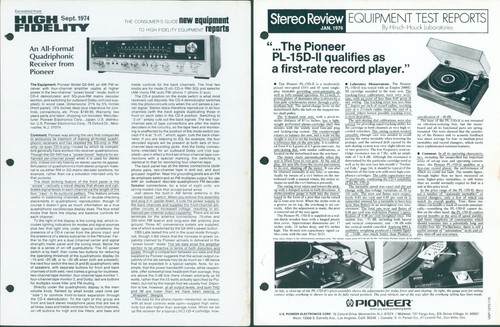 1974 1976 pioneer 949 - 1974/1976, qx-949