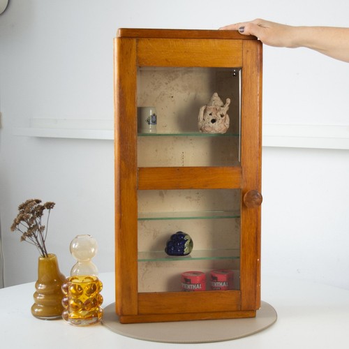 Vintage large wood medicine - large,