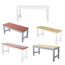 Wood Bench Indoor Outdoor 2 Person Dining Table Bench Chair Kitchen Furniture