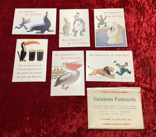 Vintage Guinness 1960s Advertising Postcards Original Very Good Condition Set B