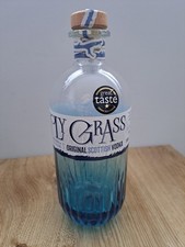 Holy Grass Vodka Bottle Glass 700ml Empty with Cork Stopper