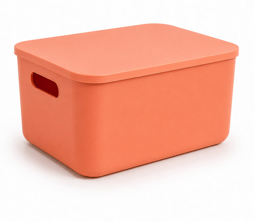 Plastic storage box with - 1x,