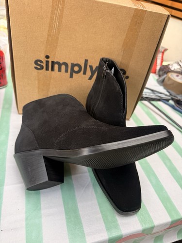 Simply black suede ankle - be,