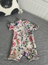 Next Baby Girls Floral Swimsuit Size 3-6 Months Excellent Condition