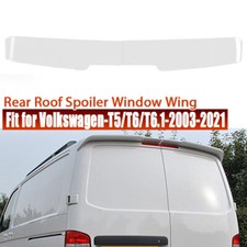 FOR VW TRANSPORTER T5 T5.1 T6 REAR TWIN BARN DOOR ROOF SPOILER LIP PAINTED WHITE