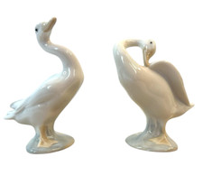 Lladro White Geese Swan