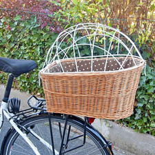 Dog Bike Wicker Basket Rear