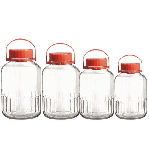 Pickle glass jars with lids - glass,