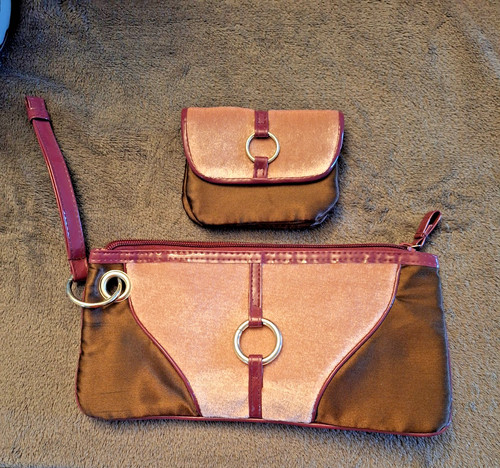 Avon vintage wristlet - wristlet, brown
