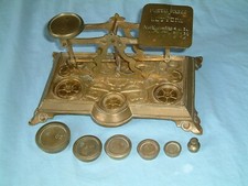 Antique VICTORIAN Decorative Floral CAST BRASS POSTAL Postage SCALES & WEIGHTS