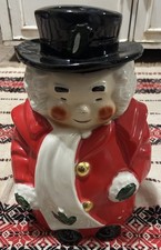Vtg Uncle Mistletoe Cookie Jar