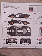 Magnifier Ford GT40 1/12 Decal Sheet #1 Winner Le Mans 1966