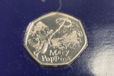 2025 BRITISH UNCIRCULATED MARY POPPINS 50P COIN IN CHANGE CHECKER SEALED CARD