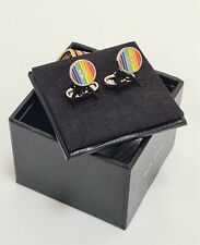 Paul Smith Cufflinks Multi Stripe Button Cufflinks