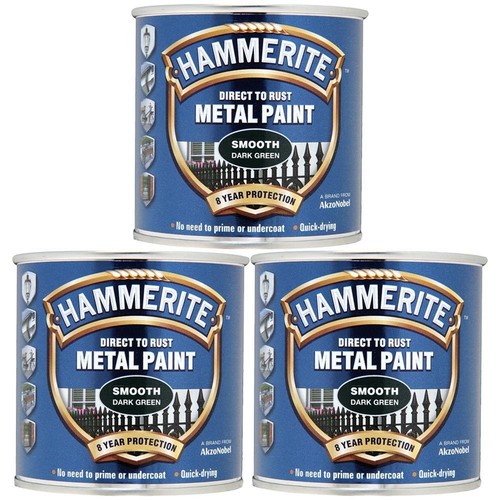 Hammerite smooth dark green - 3x,