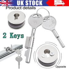 Silver sliding glass - glass, lock