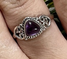 Amethyst Ring With Heart