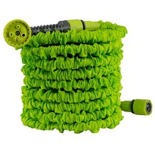 Expanding GREEN Garden Hose – No Kink X-Hose with Spray Gun & Connectors