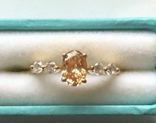 STUNNING DIAMONIQUE QVC 14CT YELLOW GOLD RING EXCELLENT CONDITION