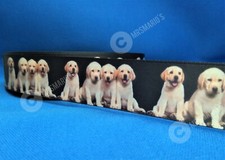 Labrador Golden Retriever puppies dogs satin cake/craft ribbon @ MrsMario's