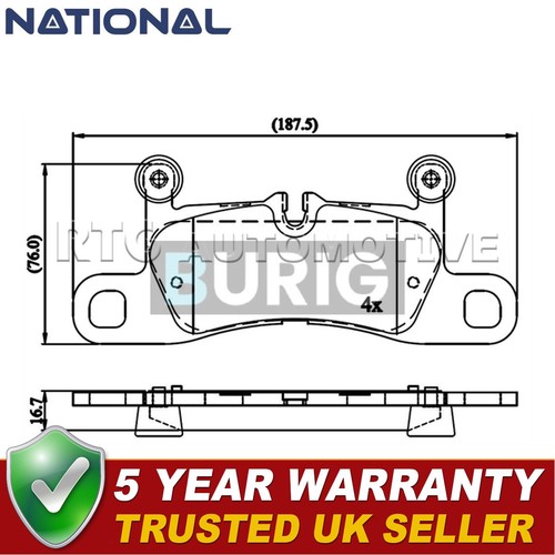 Burig rear brake pads - burig,
