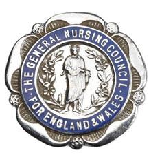 Vintage Old General Nursing Council For England & Wales 1950 Nurses Enamel Badge