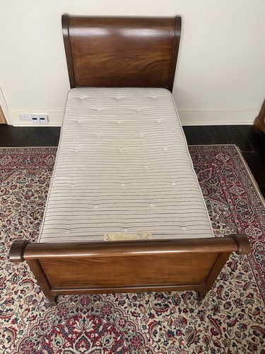 Antique mahogany sleigh - sleigh, bed