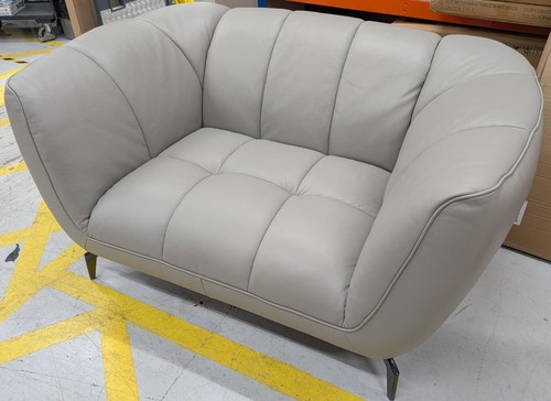 Grey leather contemporary - grey,