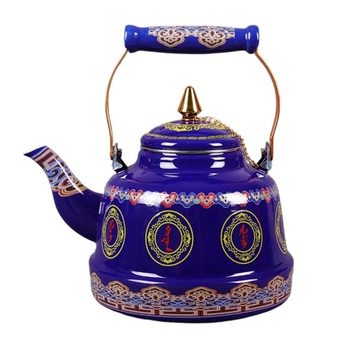 Enamel teapot decorative - teapot,