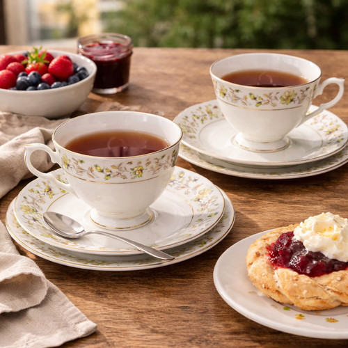 Vintage china tea trio - vintage, x2
