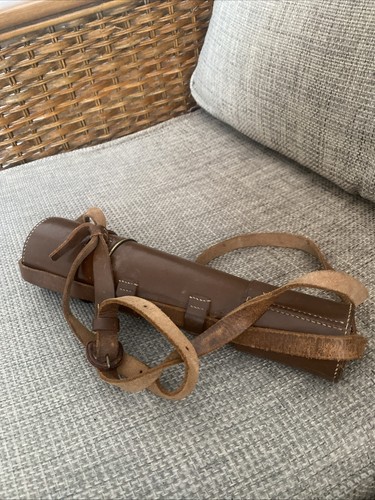 Old brass leather bound - leather,