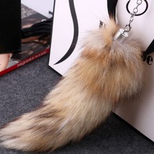 Plush Fox Tail Keychain