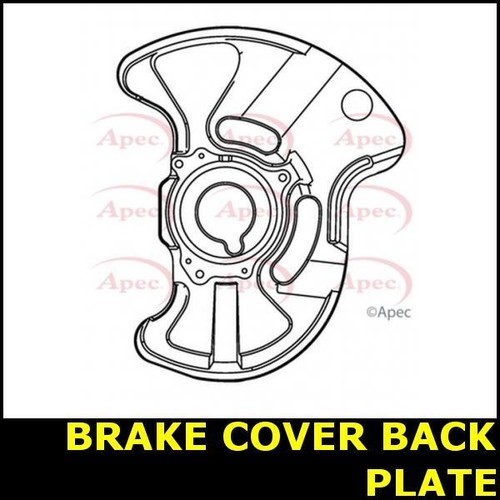 Brake cover back plate - back, front