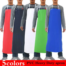 PVC Heavy Duty Rubber Apron Oil Resistant Men Kitchen Work Bib Aprons Unisex