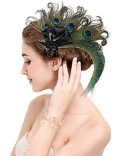 Z&X Peacock Feather Fascinator