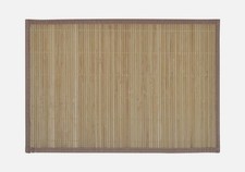 6 Bamboo Real Wood Rectangle Placement Table Mats 45 x 30cm - Light Brown - NEW