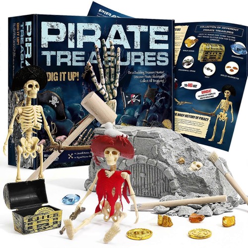 Pirate treasure dig kit - treasure, up