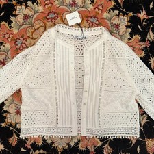 Zara white broderie crochet