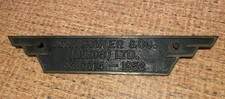 Genuine brass Fowler diesel worksplate builders plate railway sign 