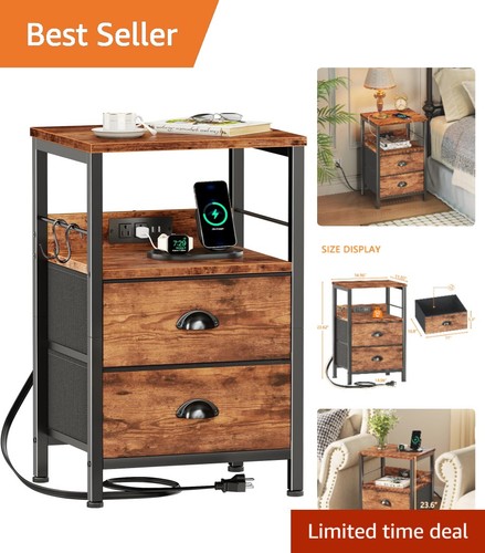 Industrial charm nightstand - charm:,