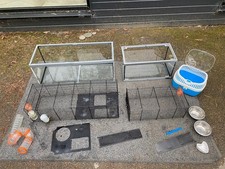 Gerbil / Hamster /Small Pet Cage Setup – Connected Twin Habitat with Accessories